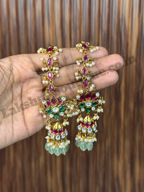 Jhumki With Attached Mattal