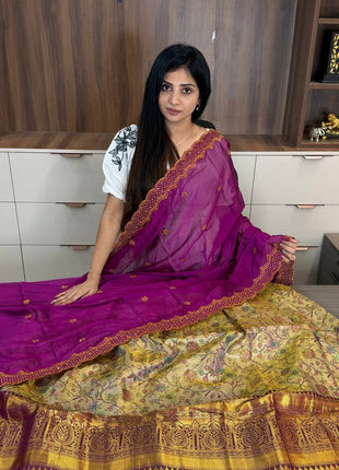Lehenga is Free Size (Semi Stitched )