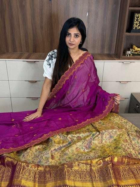 Lehenga is Free Size (Semi Stitched )