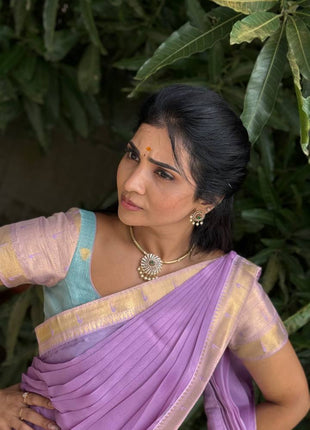 Paithani Half Saree (Stitched Skirt, Unstitched Blouse)