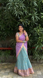 Paithani Half Saree (Stitched Skirt, Unstitched Blouse)