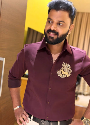 Shirt Full Sleeve (Party Wear Shirt) - Navapazha Colour