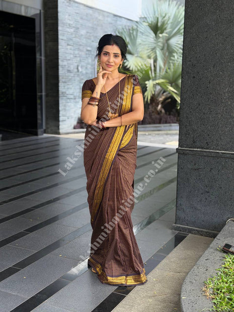 Kalyani Cotton Coffee Brown Colour
