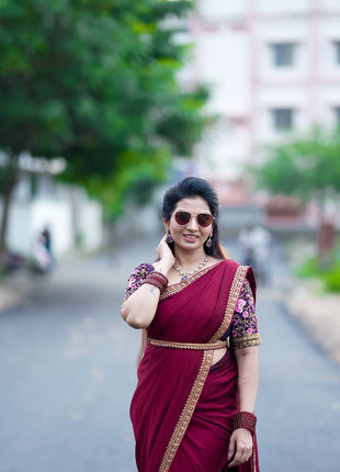 Designer Manju Warrier Saree ( Without Belt )