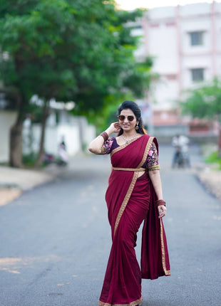 Designer Manju Warrier Saree ( Without Belt )