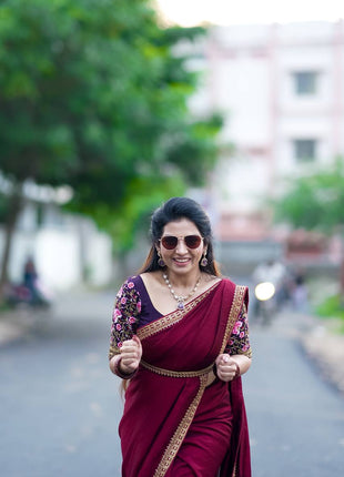 Designer Manju Warrier Saree ( Without Belt )