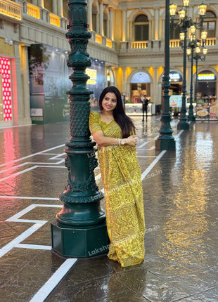 Cotton With (Bagru Dabu Print Saree)