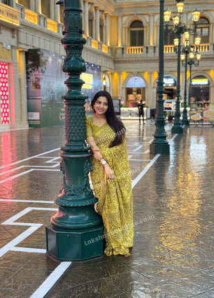 Cotton With (Bagru Dabu Print Saree)