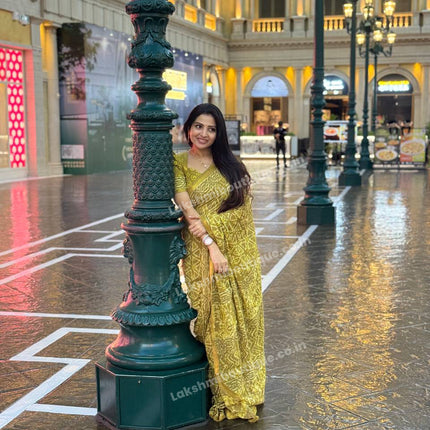 Cotton With (Bagru Dabu Print Saree)