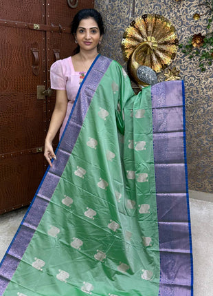 Premium Kanchi Silver Zari
