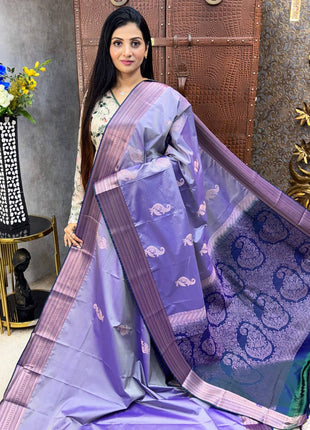 Premium Kanchi Silver Zari