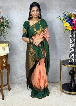 Retta Patta Border Silk