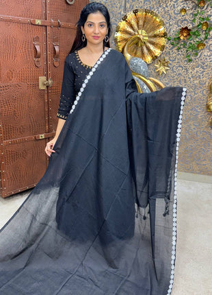 Cotton Saree With Running Blouse
