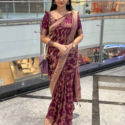 Pure Georgette Banarasi