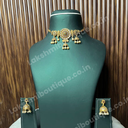 Temple With Choker Necklace Jewellery
