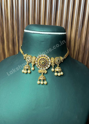 Temple With Choker Necklace Jewellery