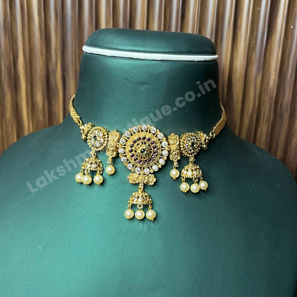 Temple With Choker Necklace Jewellery