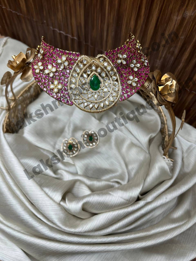 Stone With Choker Necklace Jewellery