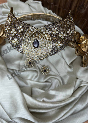 Stone With Choker Necklace Jewellery