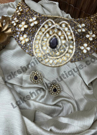 Stone With Choker Necklace Jewellery