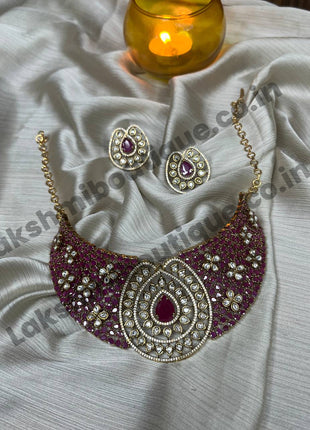 Stone With Choker Necklace Jewellery