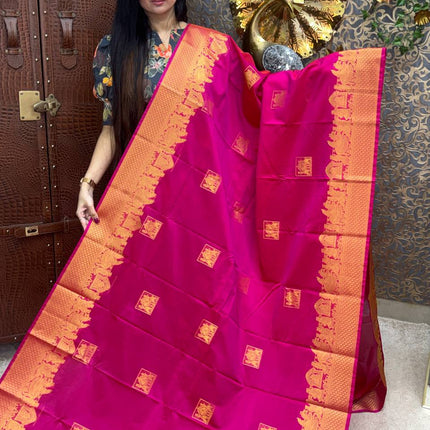 Premium Kanchi Gold Zari Pallaku Design