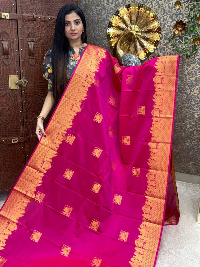 Premium Kanchi Gold Zari Pallaku Design