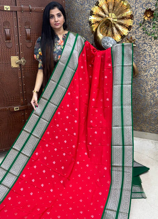 Premium Kanchi Silver Zari