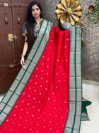 Premium Kanchi Silver Zari