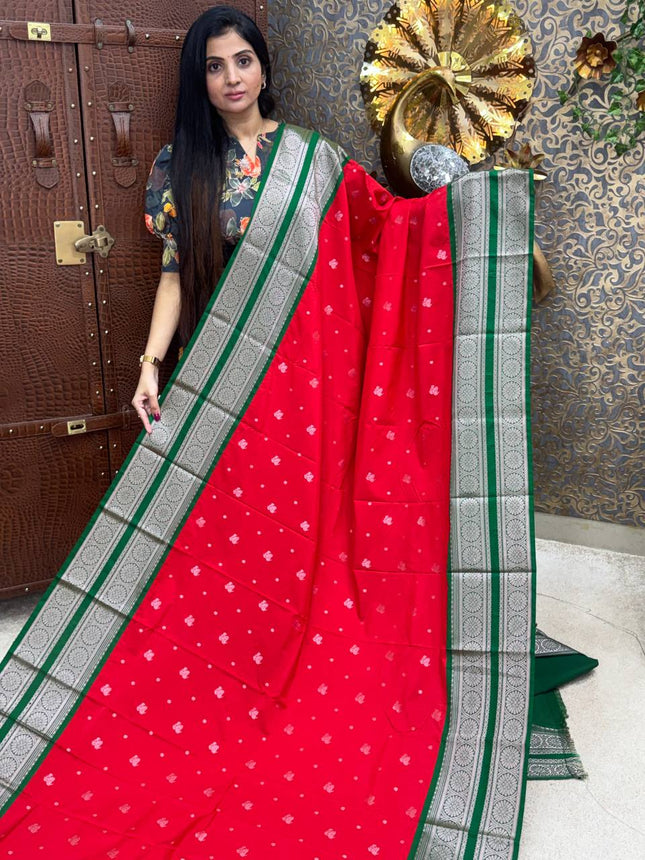 Premium Kanchi Silver Zari