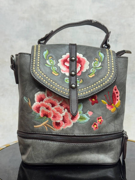 Floral Embroidered Handbag