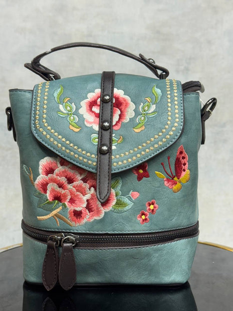 Floral Embroidered Handbag