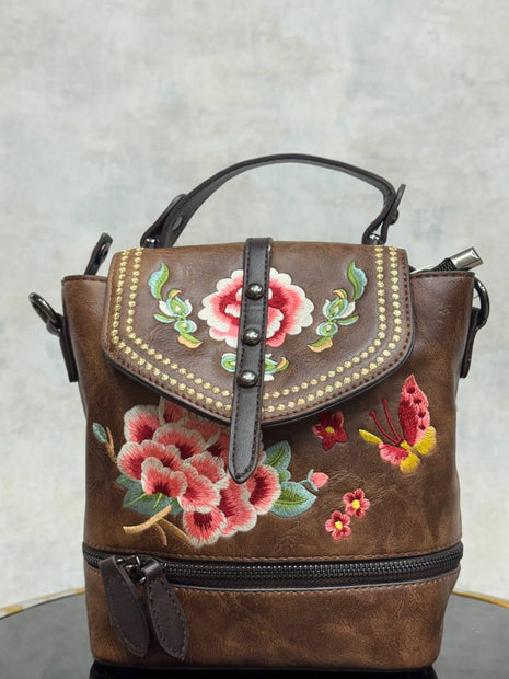 Floral Embroidered Handbag