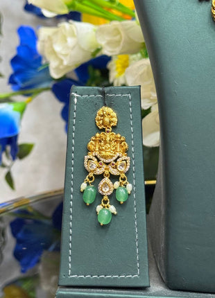 Temple with Diamond look Stone