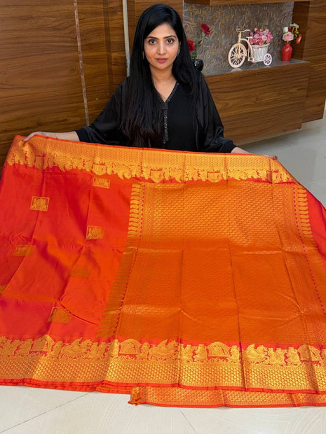 Premium Kanchi Gold Zari Pallaku Design