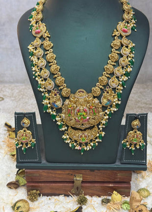 Temple with Diamond look Stone Jewellery