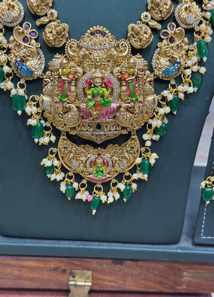 Temple with Diamond look Stone Jewellery