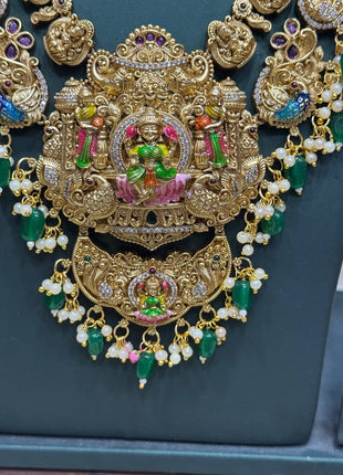 Temple with Diamond look Stone Jewellery