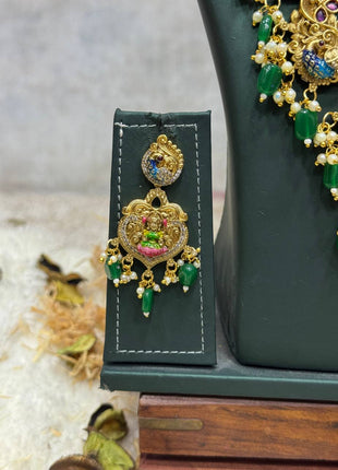 Temple with Diamond look Stone Jewellery
