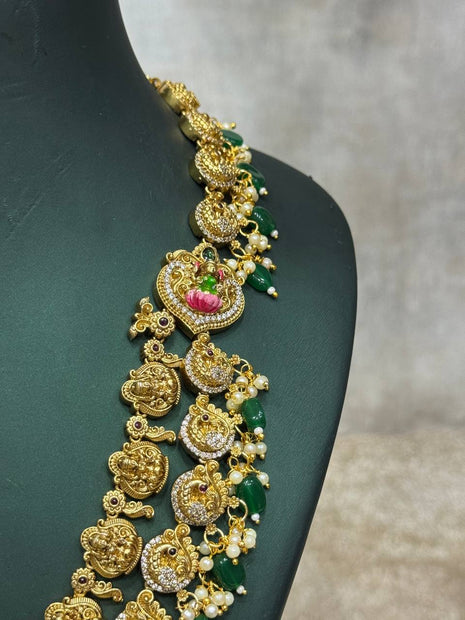 Temple with Diamond look Stone Jewellery