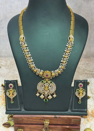 Temple with Diamond look Stone Jewellery