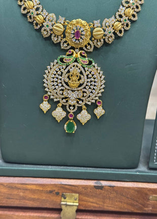 Temple with Diamond look Stone Jewellery