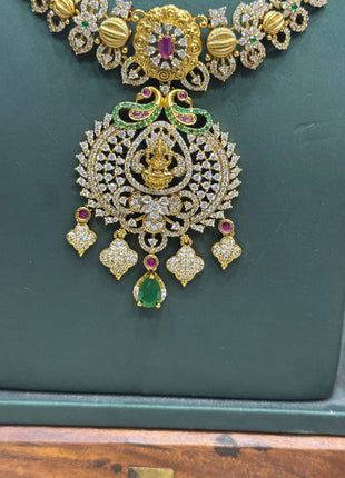 Temple with Diamond look Stone Jewellery