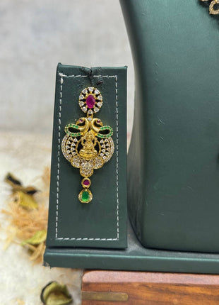 Temple with Diamond look Stone Jewellery
