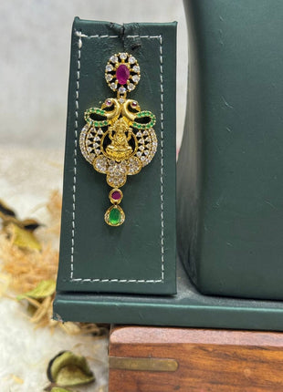 Temple with Diamond look Stone Jewellery