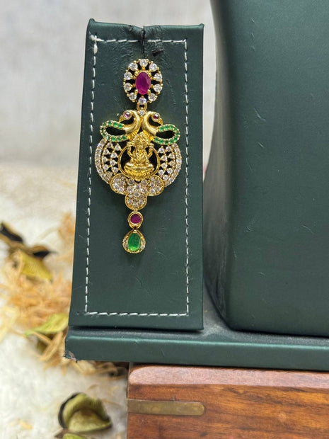 Temple with Diamond look Stone Jewellery