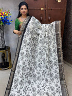 Dola Silk with Lace Border