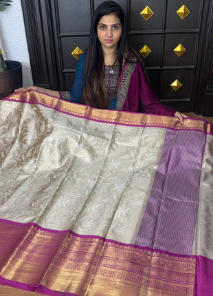 Kanchi Silk With Rich Embroidery Work