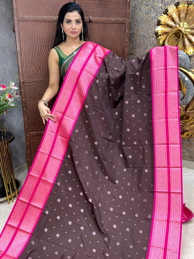 Premium Kanchi Silver Zari