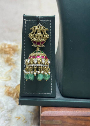 Temple with Diamond look Stone